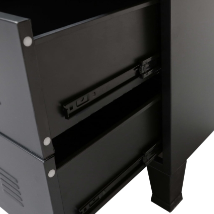 Chest of Drawers Metal Industrial Style 78x40x93 cm Black - Image 5