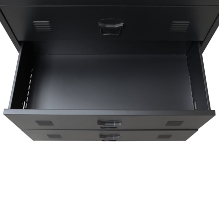 Chest of Drawers Metal Industrial Style 78x40x93 cm Black - Image 7