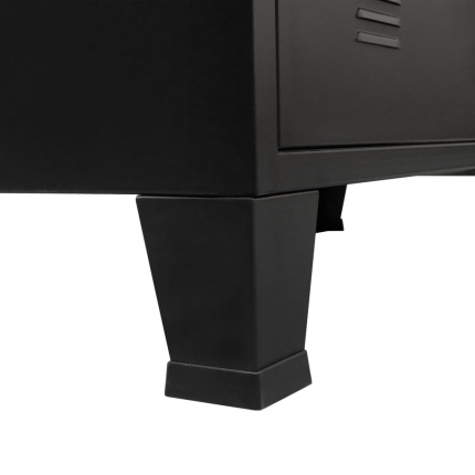 Chest of Drawers Metal Industrial Style 78x40x93 cm Black - Image 8