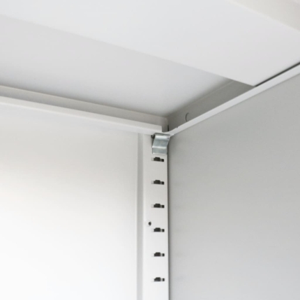 Office Cabinet with Sliding Doors Metal 90x40x90 cm Grey - Image 2