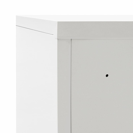 Office Cabinet with Sliding Doors Metal 90x40x90 cm Grey - Image 7