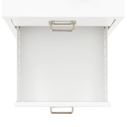 Filing Cabinet with 5 Drawers Metal 28x35x35 cm White - Image 4