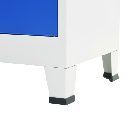 Office Cabinet Metal 90x40x180 cm Grey and Blue - Image 2