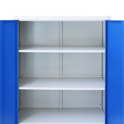 Office Cabinet Metal 90x40x180 cm Grey and Blue - Image 7