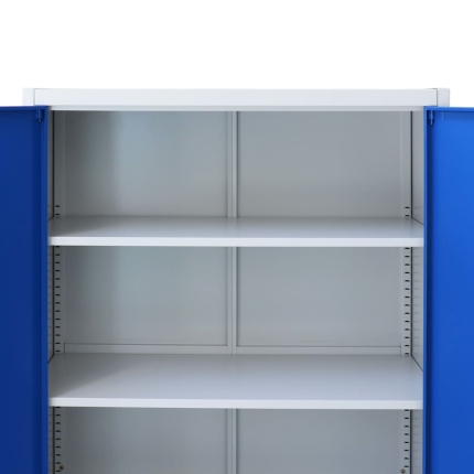 Office Cabinet Metal  90x40x90 cm Grey and Blue - Image 6