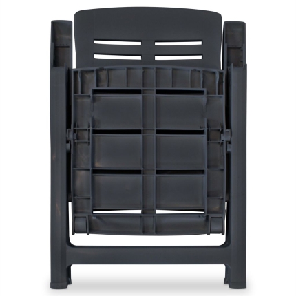 Reclining Garden Chairs 2 pcs Plastic Anthracite - Image 6