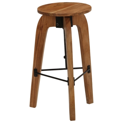 Bar Chairs 2 pcs Solid Acacia Wood - Image 11