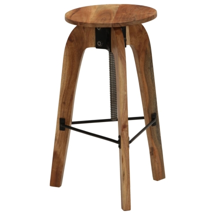 Bar Chairs 2 pcs Solid Acacia Wood - Image 9