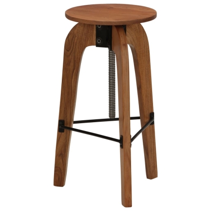 Bar Chairs 2 pcs Solid Acacia Wood - Image 10