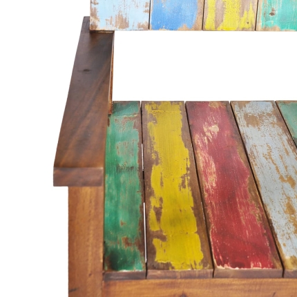 Bench Solid Reclaimed Boat Wood 125x51x80 cm - Image 6