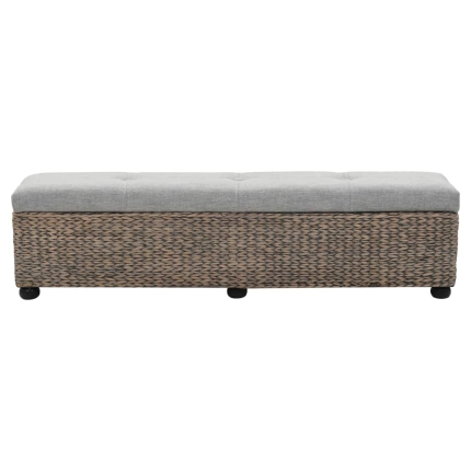 Bench Seagrass 140x29x36 cm Grey - Image 2