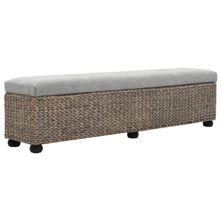 Bench Seagrass 140x29x36 cm Grey - Image 3