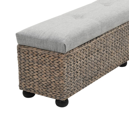 Bench Seagrass 140x29x36 cm Grey - Image 4