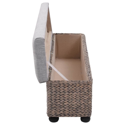 Bench Seagrass 140x29x36 cm Grey - Image 6