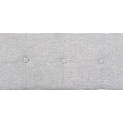 Bench with 3 Baskets Seagrass 105x40x42 cm Grey - Image 5