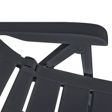 Reclining Garden Chairs 4 pcs Plastic Anthracite - Image 7