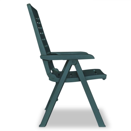 7 Piece Outdoor Dining Set Plastic Green - Image 7