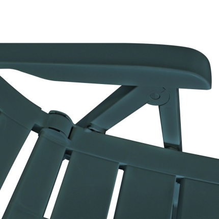 7 Piece Outdoor Dining Set Plastic Green - Image 9