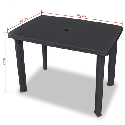 3 Piece Bistro Set Plastic Anthracite - Image 11