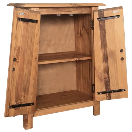 Bathroom Side Cabinet Solid Recycled Pinewood 59x32x80 cm - Image 6