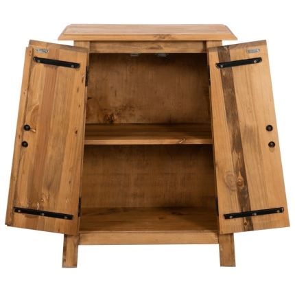 Bathroom Side Cabinet Solid Recycled Pinewood 59x32x80 cm - Image 7