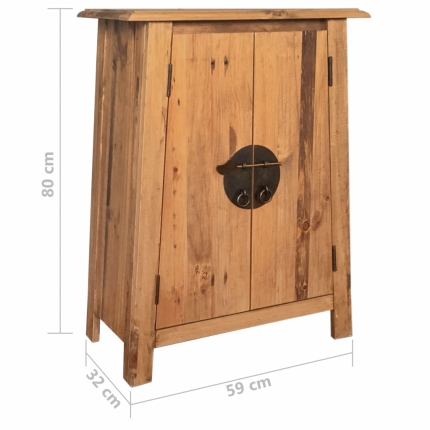 Bathroom Side Cabinet Solid Recycled Pinewood 59x32x80 cm - Image 9