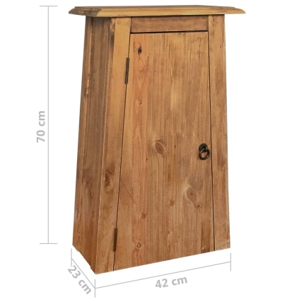 Bathroom Wall Cabinet Solid Recycled Pinewood 42x23x70 cm - Image 9