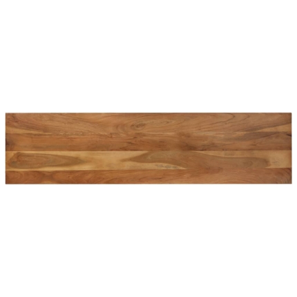Dining Bench Solid Acacia Wood and Steel 160x40x45 cm - Image 8
