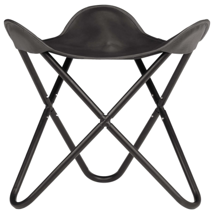 Butterfly Stool Black Real Leather - Image 3