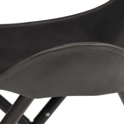 Butterfly Stool Black Real Leather - Image 6