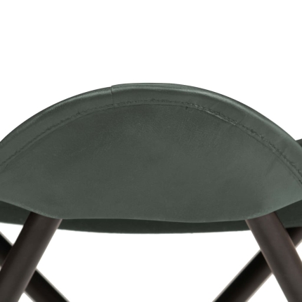 Butterfly Stool Grey Real Leather - Image 4