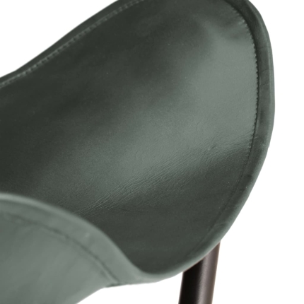 Butterfly Stool Grey Real Leather - Image 5