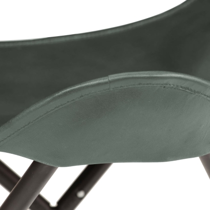 Butterfly Stool Grey Real Leather - Image 6