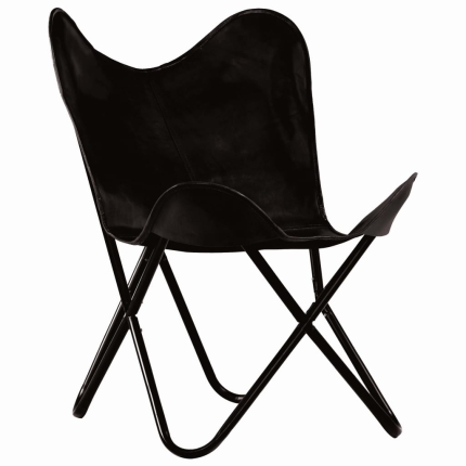 Butterfly Chair Black Kids Size Real Leather - Image 3