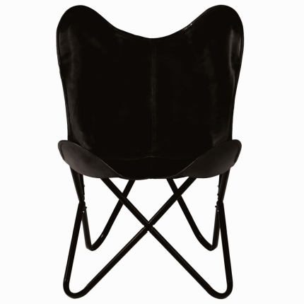 Butterfly Chair Black Kids Size Real Leather - Image 4