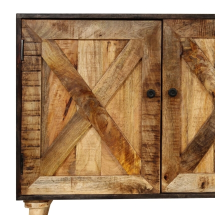 Sideboard Solid Mango Wood 140x35x75 cm - Image 7