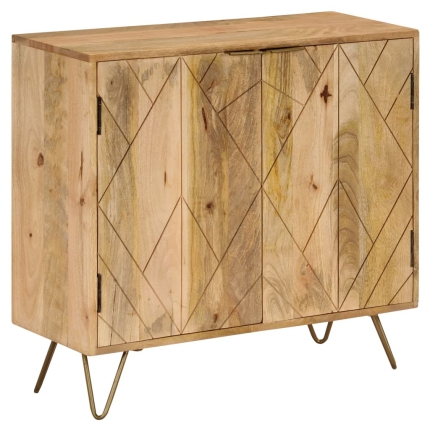 Sideboard Solid Mango Wood 80x30x75 cm - Image 11