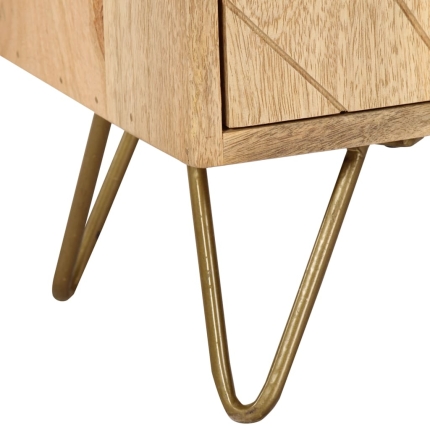 Sideboard Solid Mango Wood 80x30x75 cm - Image 10