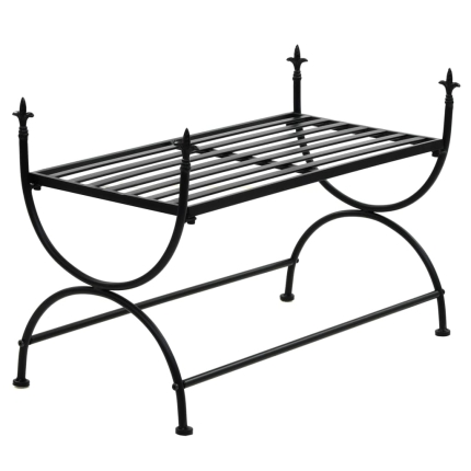 Bench Vintage Style Metal 83x42x55 cm Black - Image 2