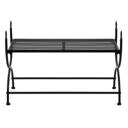 Bench Vintage Style Metal 83x42x55 cm Black - Image 3