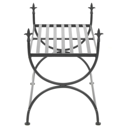 Bench Vintage Style Metal 83x42x55 cm Black - Image 4