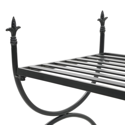 Bench Vintage Style Metal 83x42x55 cm Black - Image 5