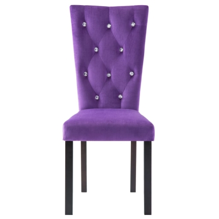 Dining Chairs 4 pcs Purple Velvet - Image 5