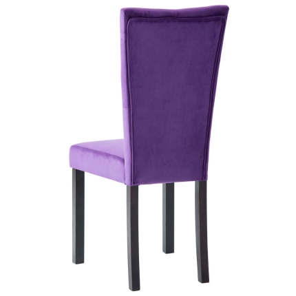Dining Chairs 4 pcs Purple Velvet - Image 7