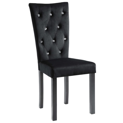 Dining Chairs 4 pcs Black Velvet - Image 4