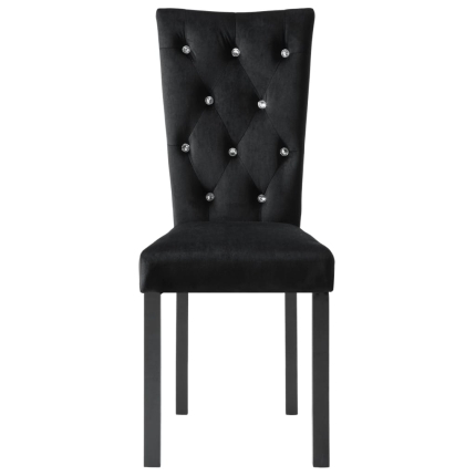 Dining Chairs 4 pcs Black Velvet - Image 5