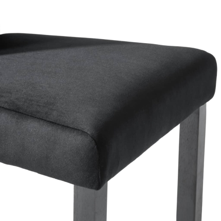 Dining Chairs 4 pcs Black Velvet - Image 8