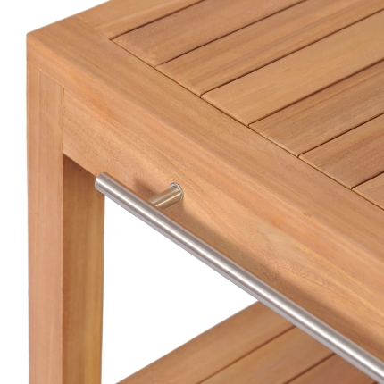 Bathroom Vanity Cabinet with 2 Baskets Solid Teak 74x45x75 cm - Image 7