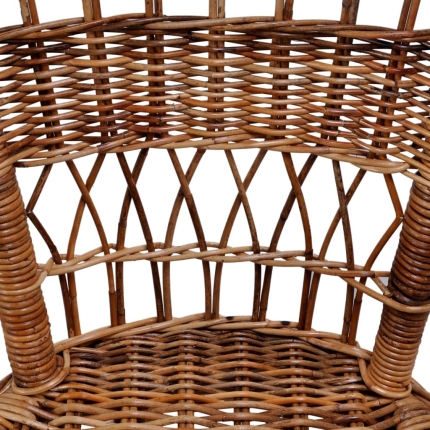 Outdoor Chair Natural Rattan Brown - Image 4