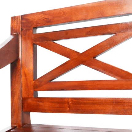 Batavia Bench 136 cm Solid Mahogany Wood Dark Brown - Image 4